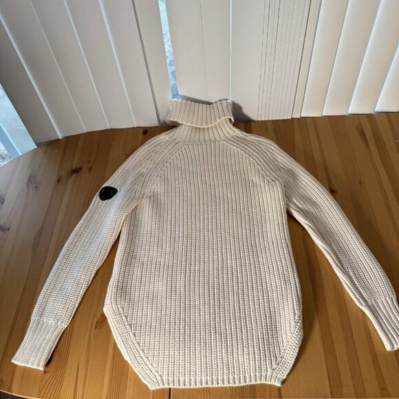 Alp N Rock Womens Simone Turtleneck Knit Sweater Chunky Cream Minimalist XS - Picture 10 of 11